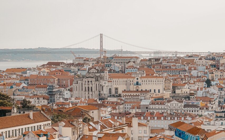 Miradouro da Graça sunset lisbon