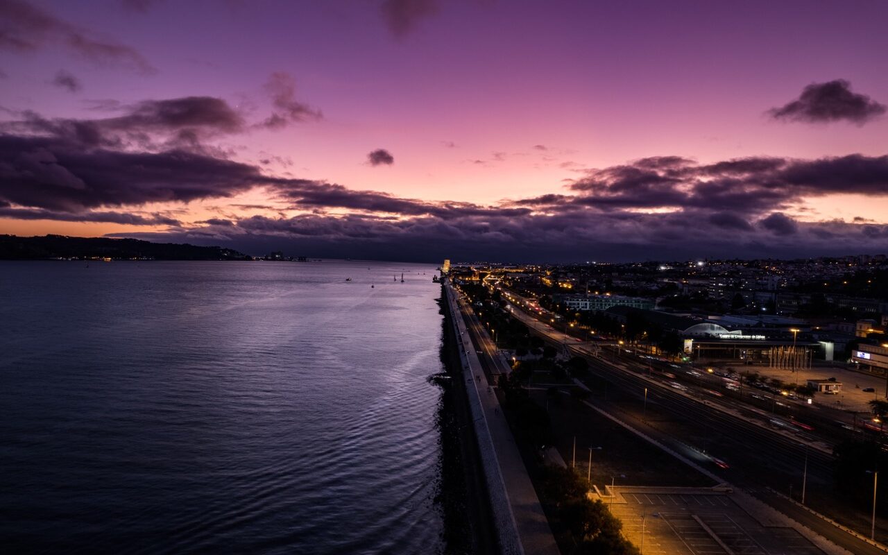 sunset in lisbon