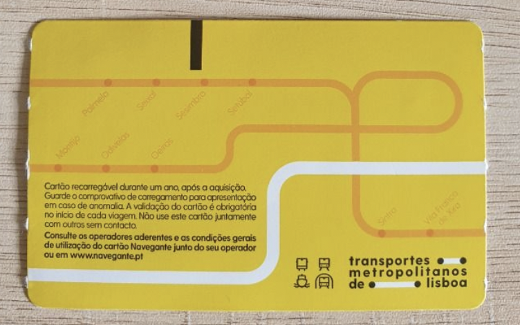 lisbon metro Navegante Card