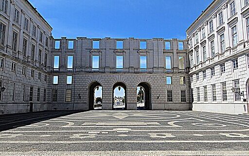 courtyard ajuda palace lisbon