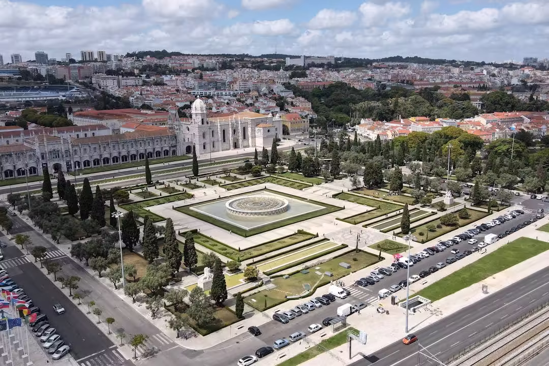 Praça do Império in Belém Lisbon